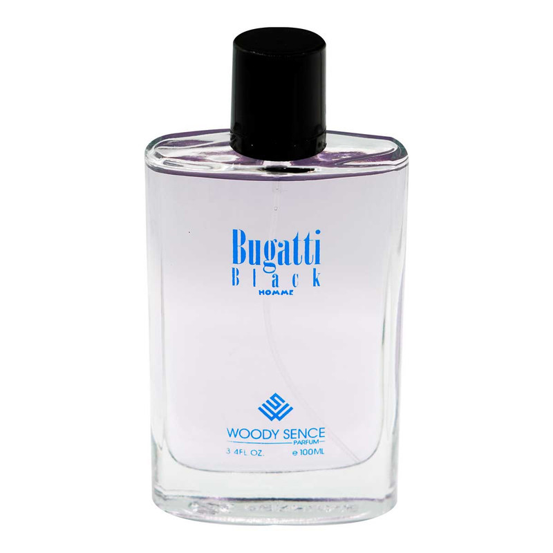 ادو پرفیوم مردانه وودی سنس مدل Bugatti Black  حجم 100 میلی لیتر
