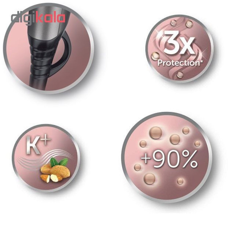 سشوار حرفه‌ای 2200 وات رمینگتون مدل AC8820، موتور AC، وزن 840 گرم، المنت سرامیک، دارای سری دیسپانسر، متمرکز‌کننده باریک، متمرکز‌کننده پهن با ویژگی صاف‌کنندگی، حجم‌دهندگی، با قابلیت فناوری تولید یون