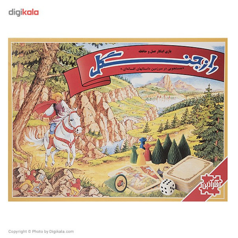 بازی فکری بردگیم راز جنگل مدل فکرآذین مناسب 2 تا 6 نفر، ژانر استراتژی، درجه سختی آسان، مدت زمان کمتر از یک ساعت، شامل کارت مقوایی، مهره پلاستیکی، تاس و صفحه بازی، مناسب کودک و نوجوان