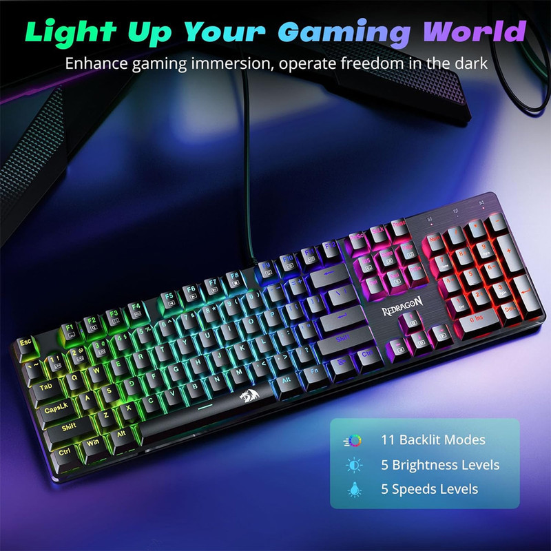 کیبورد گیمینگ ردراگون مدل Sindri K671 RGB