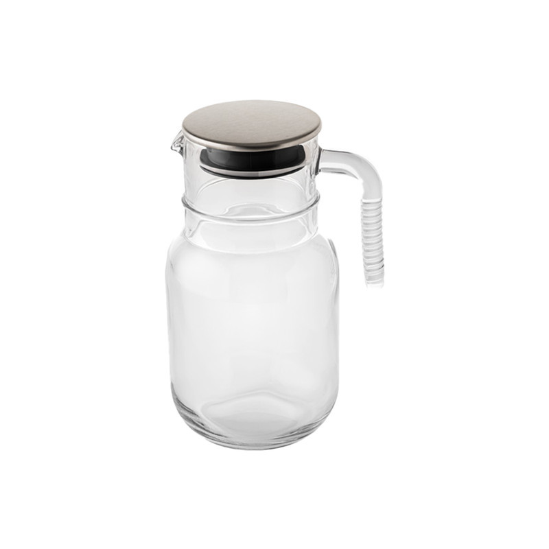 پارچ لیمون مدل شیشه ای درب استیل کد H2376