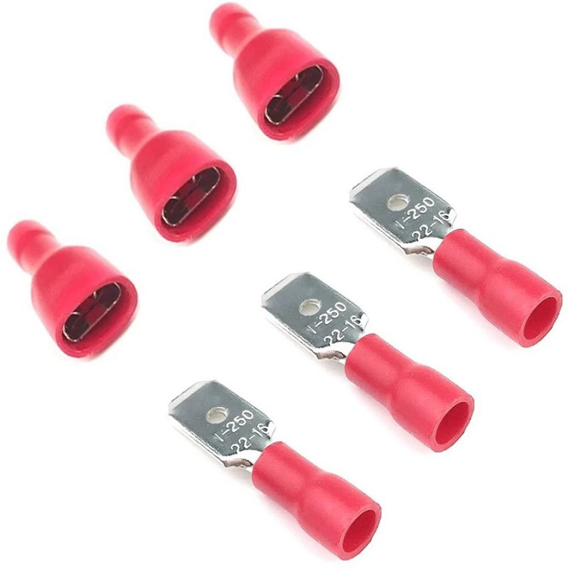 سرسیم نری و مادگی ده ده الکتریک گروپ مدل فیشی کولری کد FDFD1.5-2.5-6 بسته 50 عددی