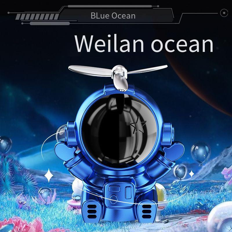 خوشبوکننده خورشیدی داخل خودرو مدل آدم فضایی ملخ دار با رایحه Ocean حجم 20 میلی‌لیتر