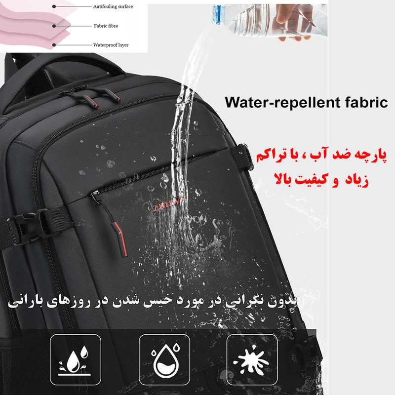 کوله پشتی لپ تاپ مدل زیفان کد 5428 مناسب برای لپ تاپ 16 تا 17 اینچی