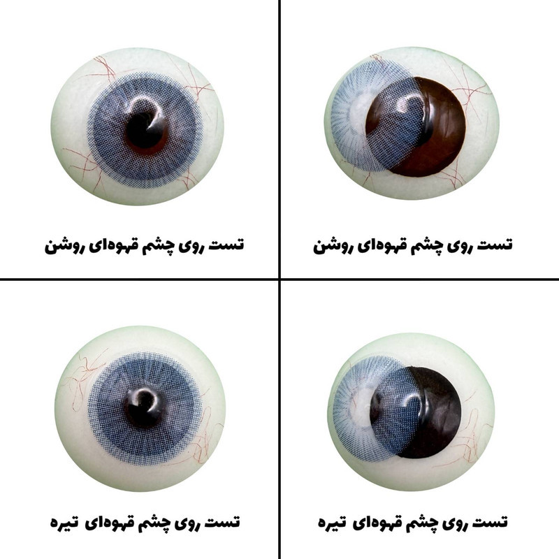 لنز چشم رویال ویژن مدل CHANEL BL کد 41 رنگ آبی رگه دار بدون دور