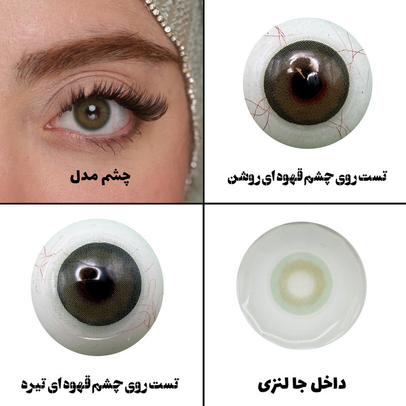 لنز چشم رویال ویژن مدل PIXY GRN کد 39 رنگ سبز طبیعی بدون دور