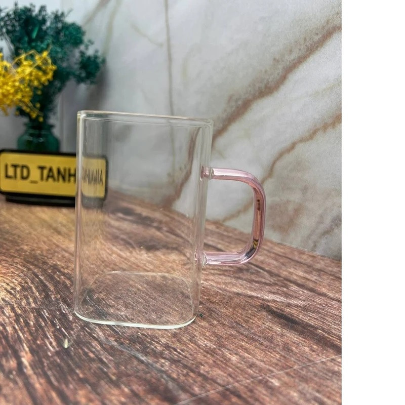 لیوان یاکوت مدل مربع دسته رنگی کد 1369n 10