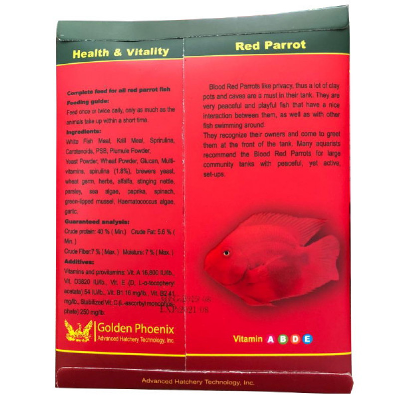 غذا ماهی فونیکس مدل RED PARROT وزن 25 گرم