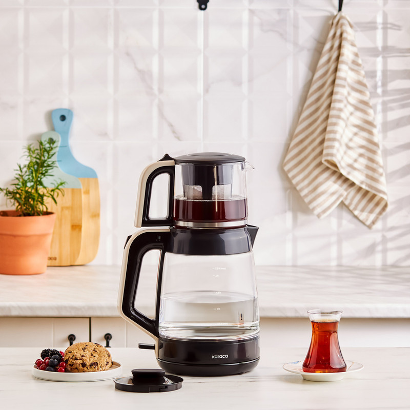 چای ساز روی هم کاراجا مدل Glass Tea XL