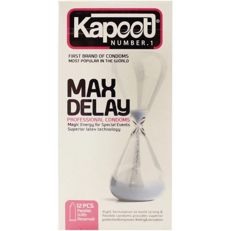 کاندوم تاخیری کاپوت مدل 7COOL TIME بسته 12 عددی به همراه کاندوم تاخیری کاپوت مدل MAX DELAY بسته 12 عددی