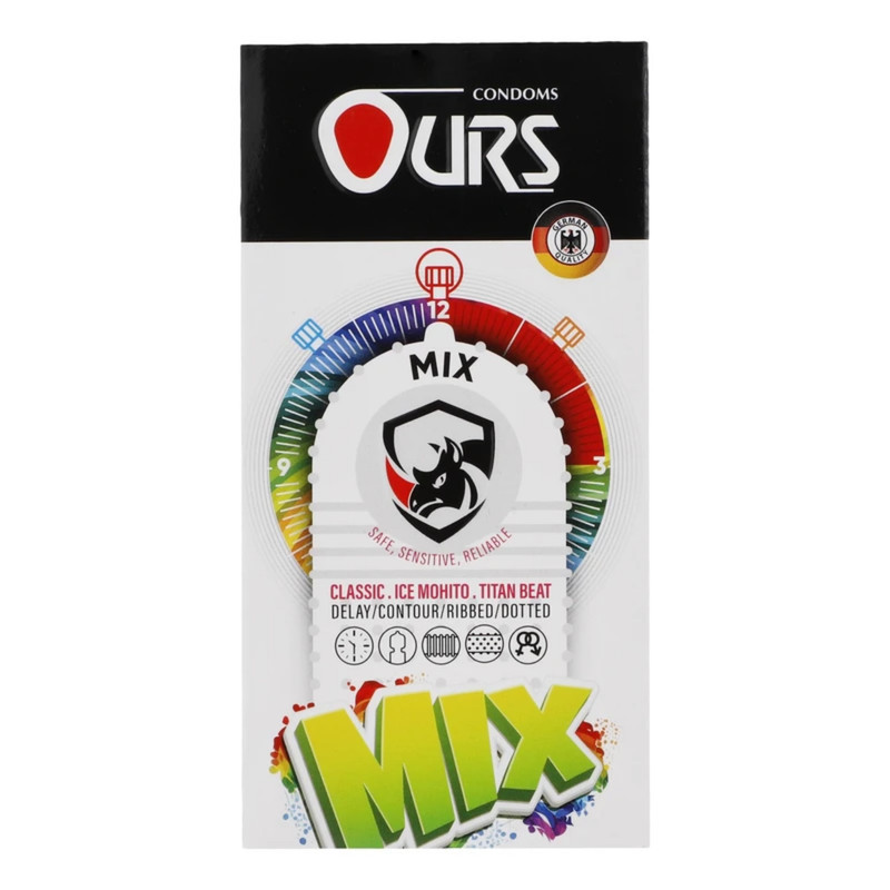کاندوم تاخیری اورز مدل Mix دوازده بسته ۱۲ عددی