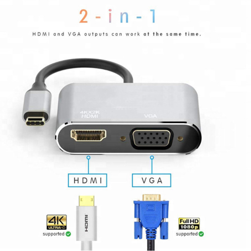 مبدل USB-C به HDMIVGA مدل DJ61316