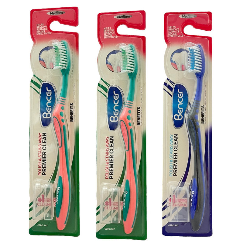 مسواک بنسر مدل Premier Clean با برس متوسط مجموعه 3 عددی