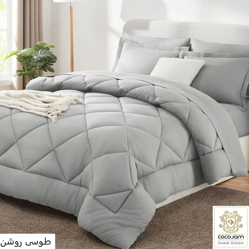 سرویس روتختی کوکوجم مدل میکرو فایبر دونفره 6 تکه