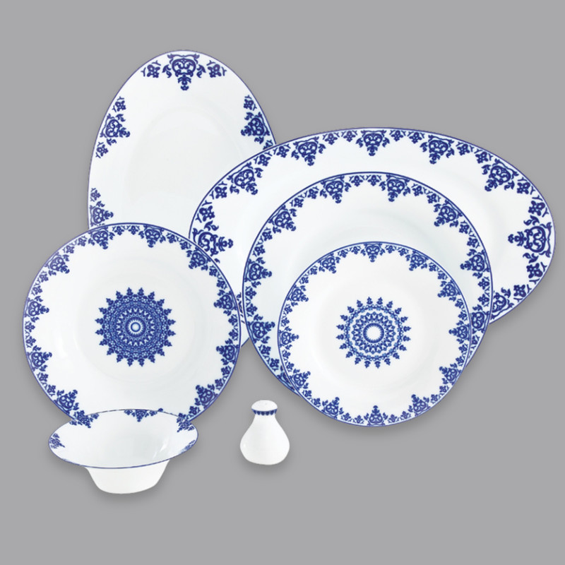 سرویس غذاخوری 108 پارچه 12 نفر چینی زرین ایران مدل Samarkand 108 Pieces High Grade