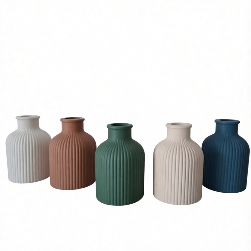 گلدان دکوری رومیزی با طرح سنگ مصنوعی مناسب گل‌های آپارتمانی ابعاد 7×7×10 سانتی‌متر وزن 250 گرم