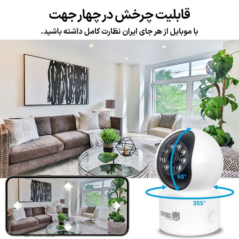دوربین مداربسته تحت شبکه اسفیورد مدل SZM125