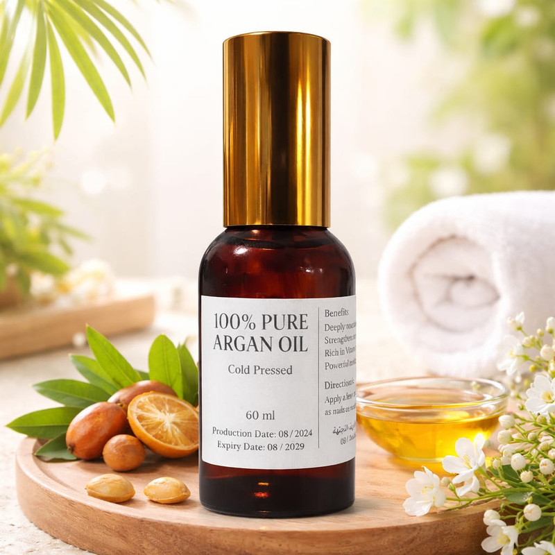 روغن آرگان درخشان‌کننده مو مدل 60 مناسب برای انواع مو حجم 60 میلی‌لیتر