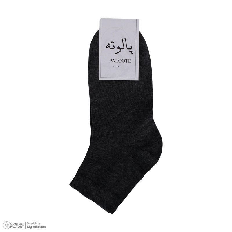 جوراب ساق کوتاه مردانه پالوته طرح ساده مدل PLT-BBB-3R بسته 3 عددی