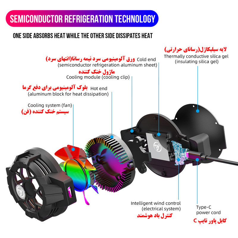 خنک کننده گوشی موبایل اچ اکس اس جی مدل p10