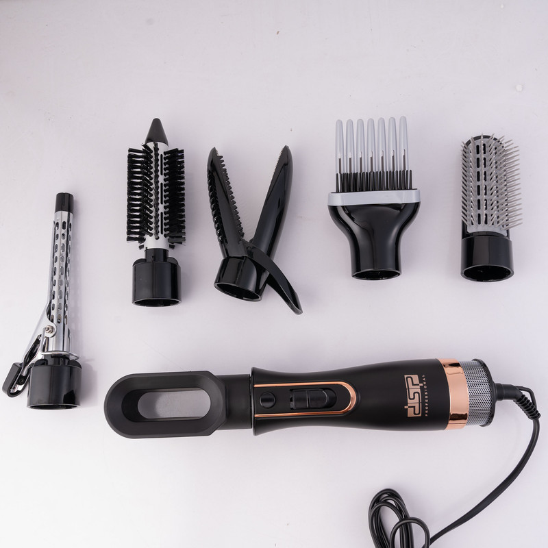 سشوار برس‌دار حالت‌دهنده 800 وات مدل 50172، موتور DC، وزن 300 گرم، دارای سری متمرکز‌کننده پهن، سری شانه‌دار، سری برس‌دار گرد باریک، سری برس‌دار گرد پهن، سری برس‌دار تخت، سری دندانه‌دار با ویژگی فرکنندگی، صاف‌کنندگی، حجم‌دهندگی، با قابلیت باد سرد