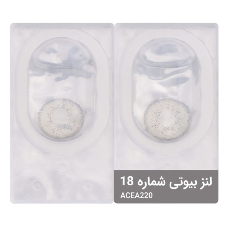 لنز چشم بیوتی شماره 18 مدل ACEA220 رنگ خاکستری عسلی روشن
