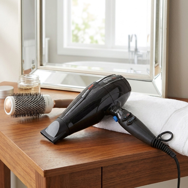 سشوار خانگی 2600 وات بابیلیس پرو مدل BAB6990IE، موتور AC، وزن 555 گرم، دارای سری متمرکز‌کننده باریک، متمرکز‌کننده پهن با ویژگی صاف‌کنندگی، حجم‌دهندگی، با قابلیت باد سرد