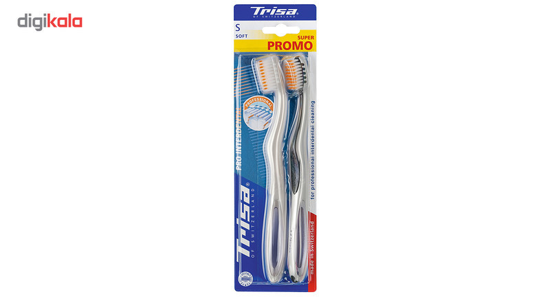 مسواک تریزا مدل Pro Interdental با برس نرم بسته 2 عددی
