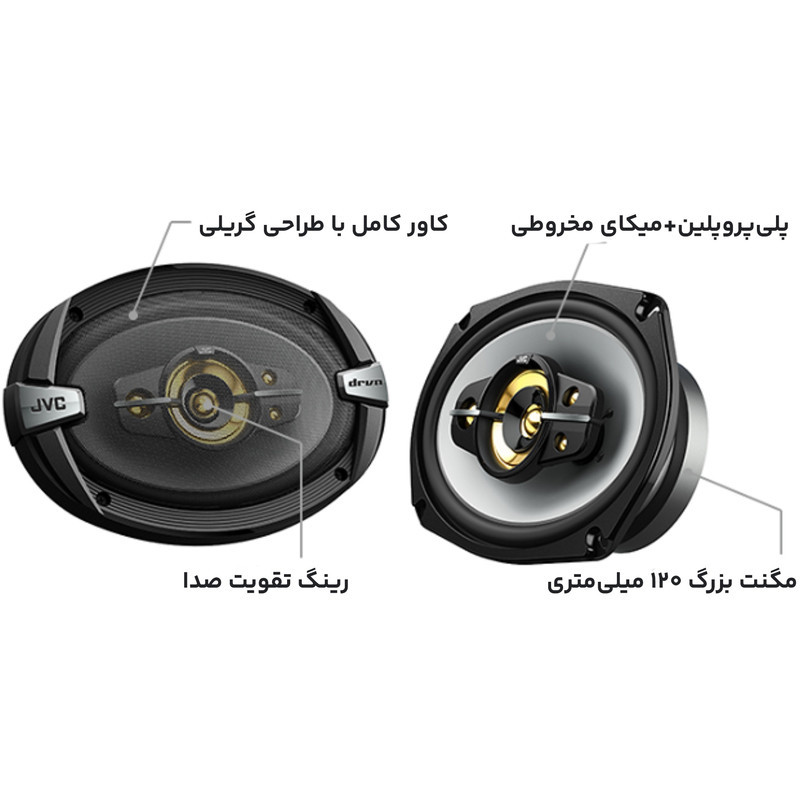 اسپیکر خودرو جی وی سی مدل CS-DR695HP بسته 2 عددی