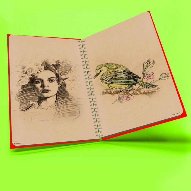 دفتر مستر راد مدل جانک ژورنال طرح اسکرپ بوک کد 1616 scrapbook