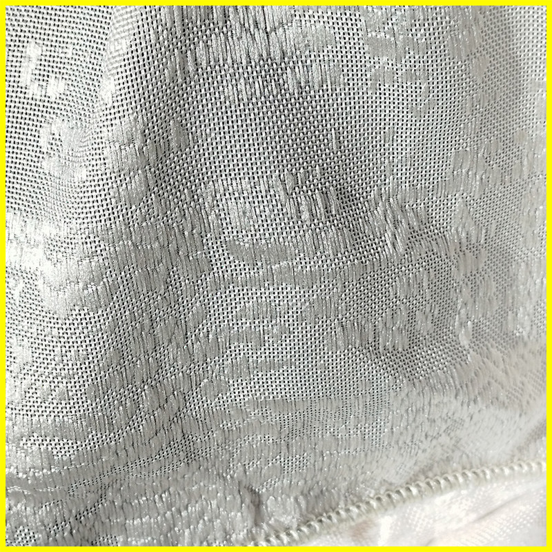 پرده پانچ تیکو دکو مدل حریر کتان ژاکارت طرح محو مدل بدون نیاز به آستر سایز 180 × 140 سانتی‌متر
