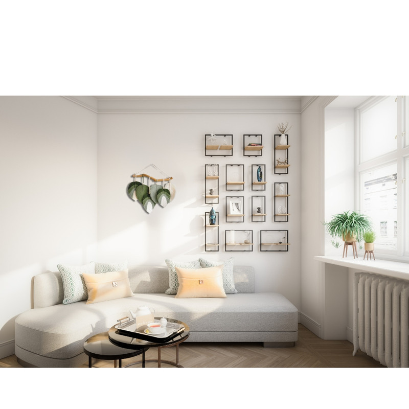 دیوارکوب مدل برگ مکرومه طرح زمزمه جنگل