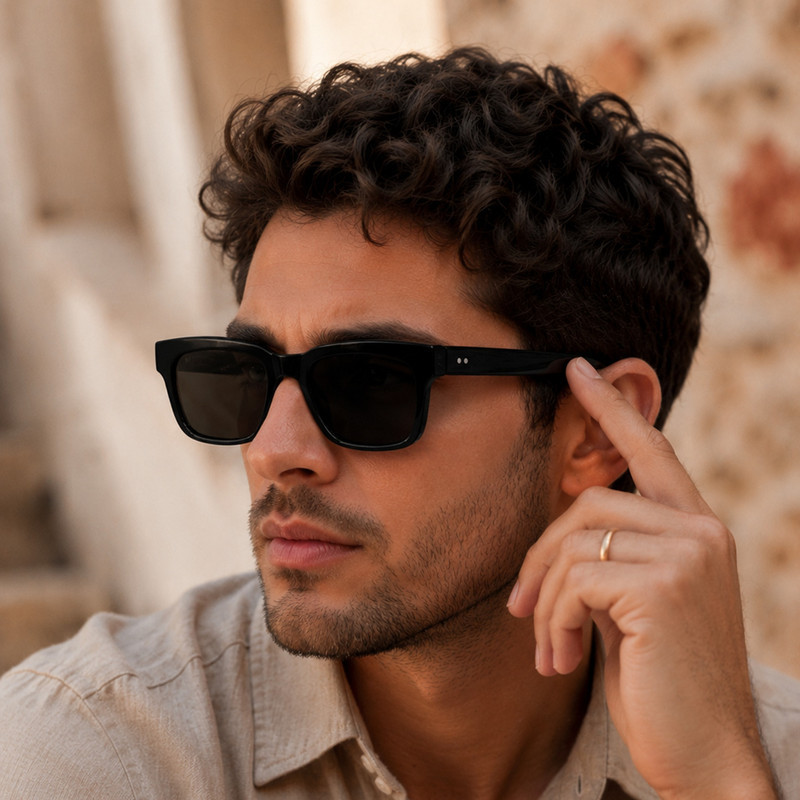 عینک آفتابی پلاریزه و UV400 ویفرر(Wayfarer) مردانه ریزالت مدل RE009C4