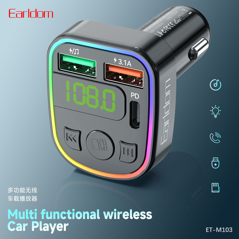 پخش‌کننده اف ام و شارژر فندکی خودرو ارلدام مدل M103
