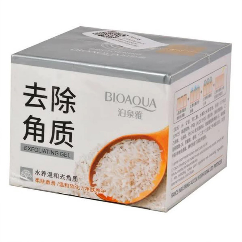 اسکراب لایه بردار پوست بایواکوا مدل  Brightening Exfoliating Rice Gel حجم 140 میلی لیتر