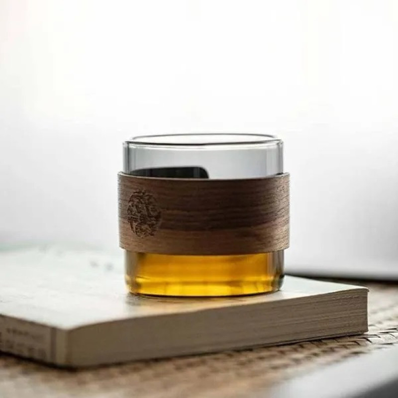 لیوان مدل ژاپنی دور چوبی کد 1369n بسته شش عددی
