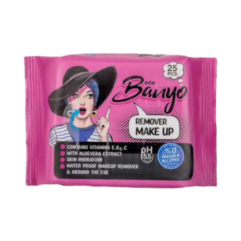 دستمال مرطوب بانیو مدل مدل MAKE UP  مجموعه 6 عددی