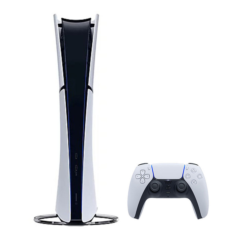 کنسول بازی سونی مدل PlayStation 5 Slim Digital Edition ظرفیت 825 گیگابایت ریجن CFI-2116 اروپا  به همراه دسته اضافی و پایه شارژر