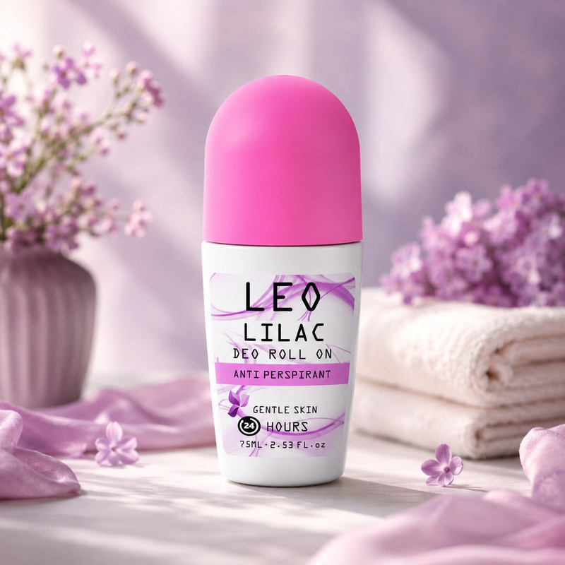 رول دئودورانت زنانه لئو مدل LILAC حجم 75 میلی‌لیتر