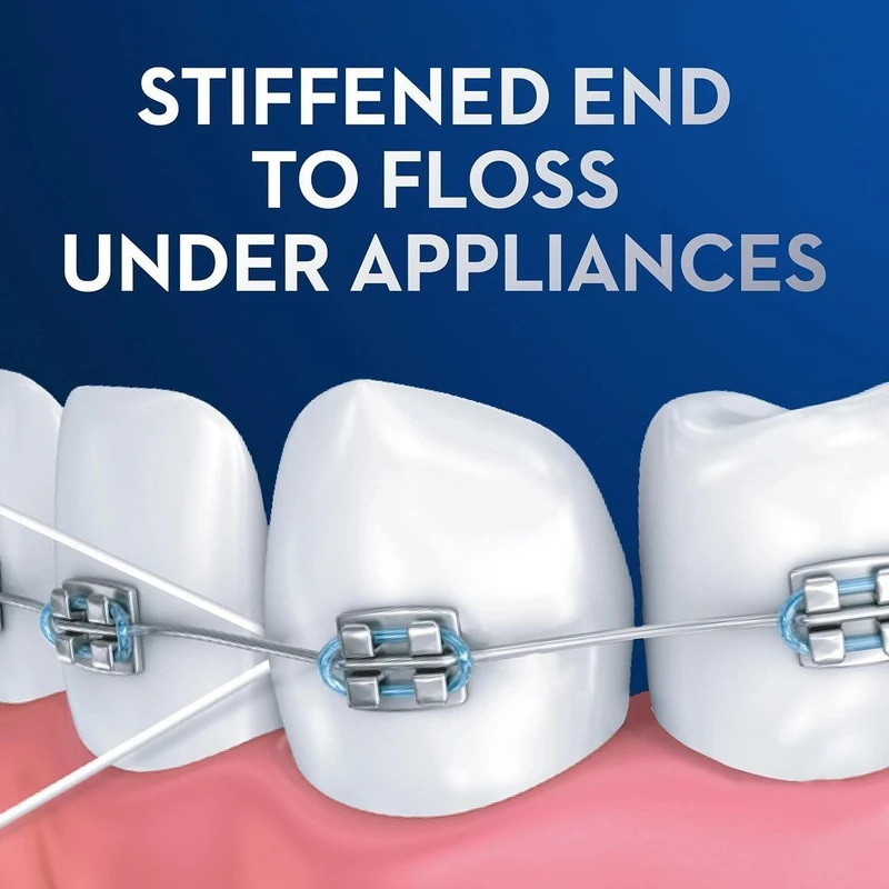 نخ دندان ارتودنسی اورال بی مدل Super Floss بسته 50 عددی