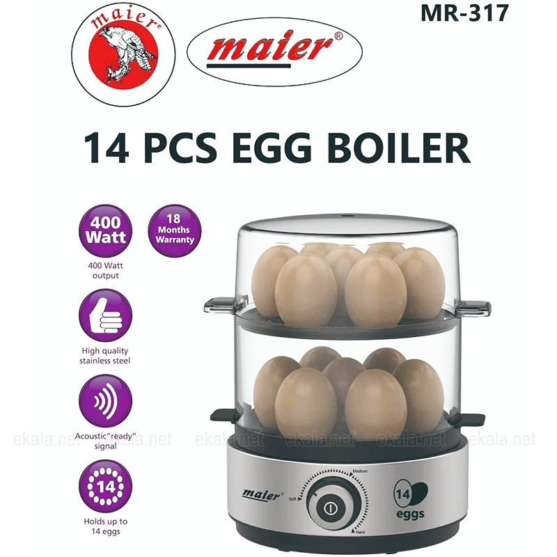 تخم‌مرغ پز مایر مدل MR-317 با ظرفیت چهارده عدد تخم‌مرغ
