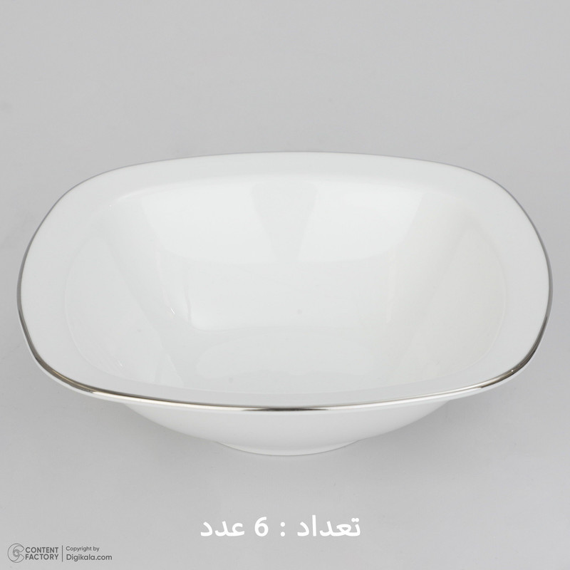 سرویس چینی 27 پارچه غذاخوری چینی زرین ایران سری کواترو مدل سمن درجه عالی