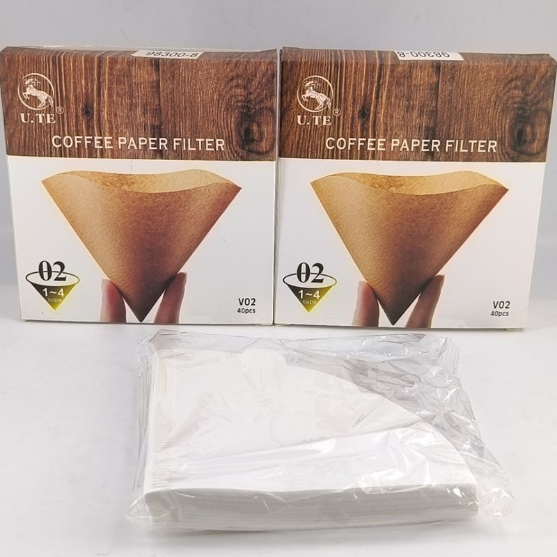 فیلتر قهوه مدل v60 کد 02 بسته 40 عددی