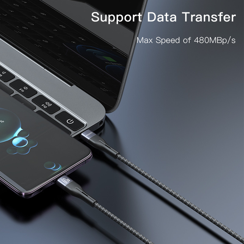 کابل USB-C یسیدو مدل DUAL TYPE-C CA156 60W طول 1 متر