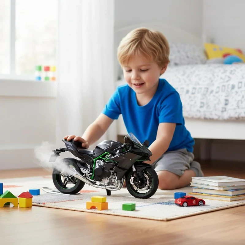 موتور بازی ناب سل مدل کاوازاکی نینجا H2R دودزا شارژی کد kawasaki h2r ninja spray 1:6 naab002