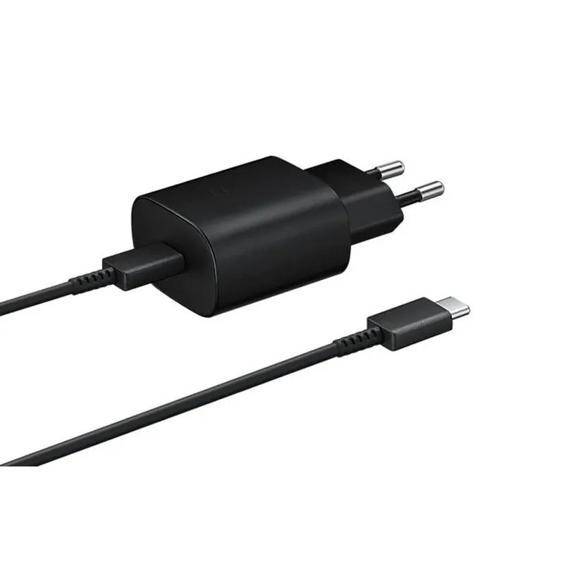 شارژر دیواری 25 وات مدل SAM25W SUPER FAST CHARGE به همراه کابل تبدیل USB-C