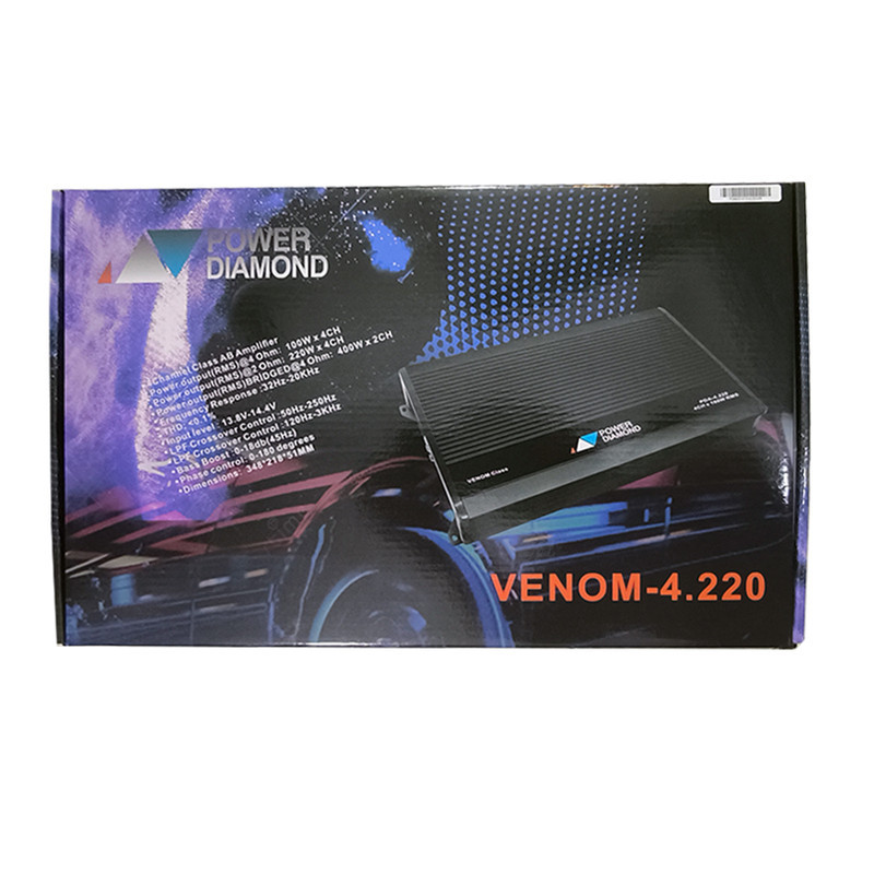 آمپلی فایر خودرو 4 کانال پاور دیاموند مدل VENOM-4.220  4*100W RMS