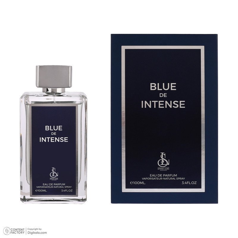 ادو پرفیوم مردانه اسپرینگ لیلیز مدل  Blue De Intense با رایحه خنک حجم 100 میلی لیتر