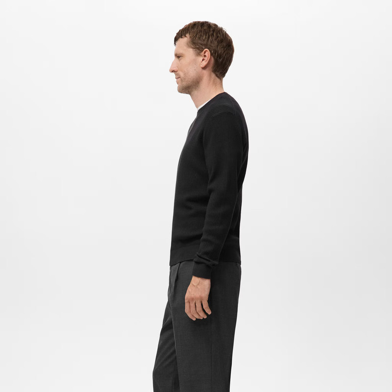 پلیور یقه گرد مردانه مانگو مدل REGULAR FIT COTTON