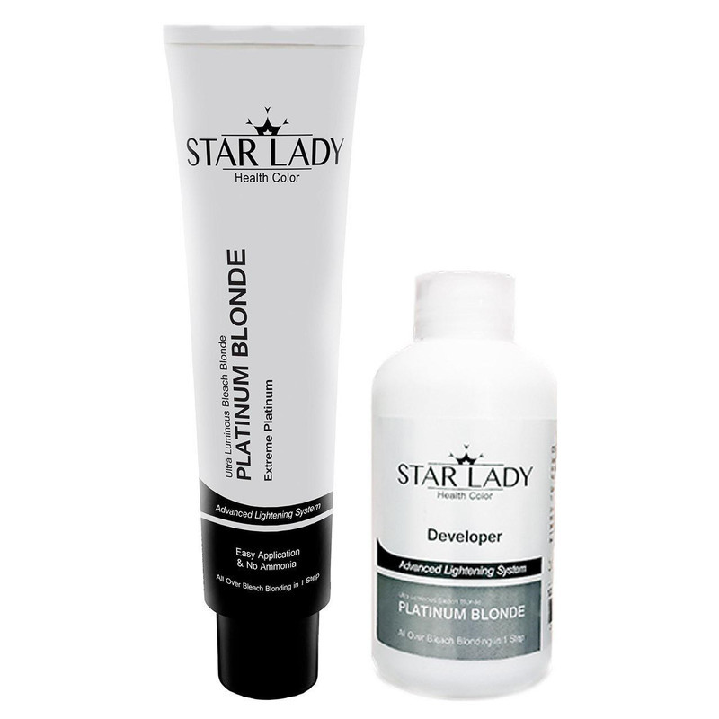 کرم بی رنگ کننده استارلیدی مدل Platinum Blonde حجم 240 میلی لیتر